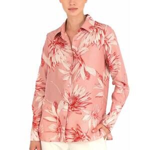NEW RANI ARABELLA classic silk dahlia shirt in pink